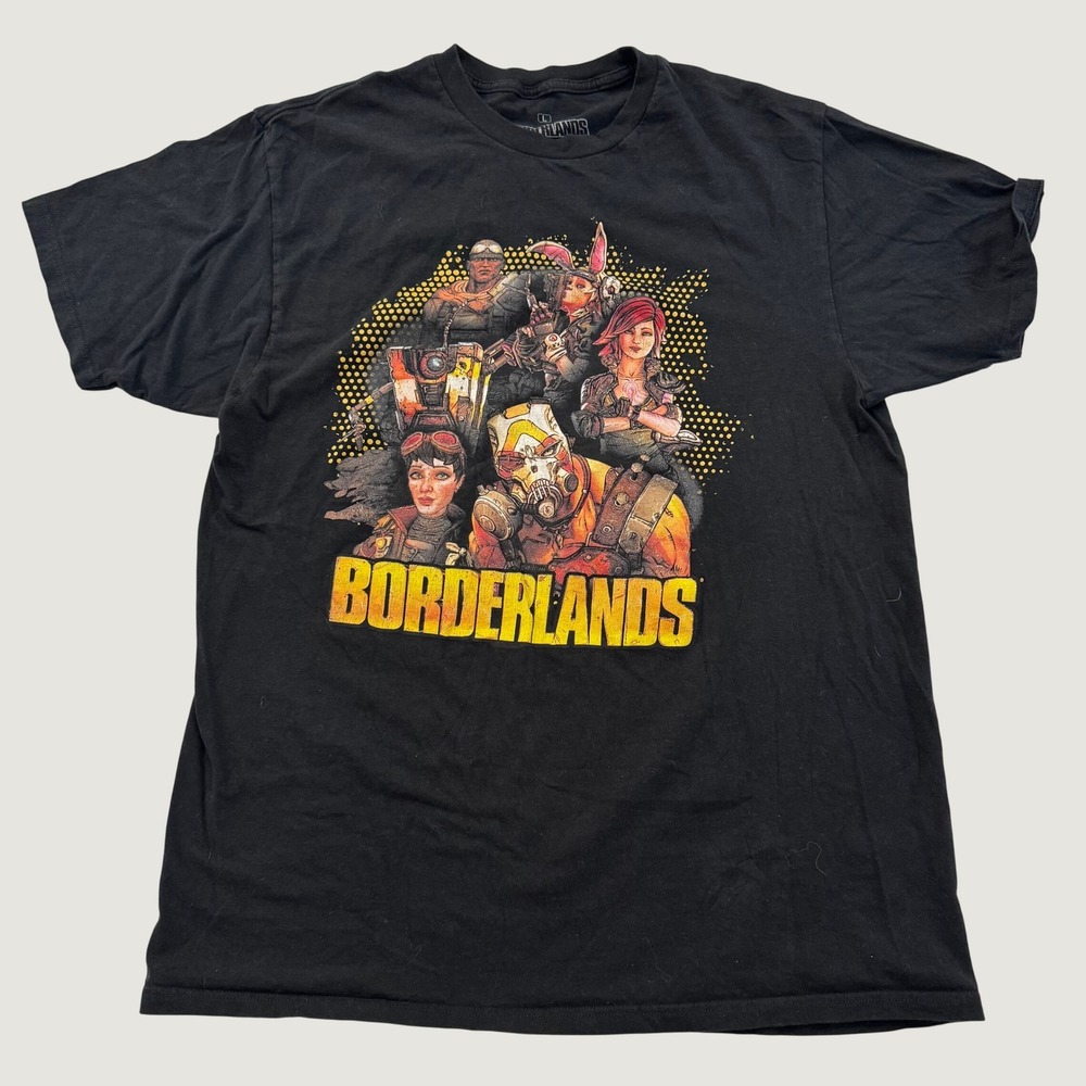 Borderlands T Shirt Mens L Black Ripple Junction Graphic Video Game Tee